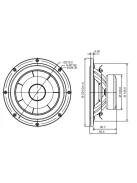 SB23NACS45-8 8” mély-közép sugárzó