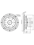 SB23CACS45-4 8" mély-közép sugárzó