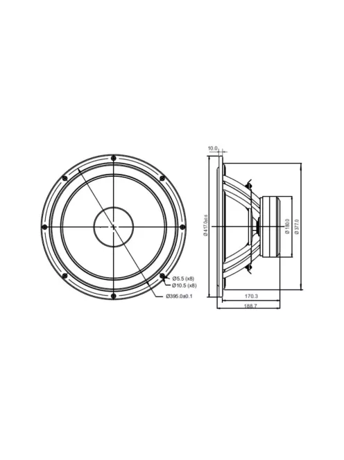 SB42FHCL75-6 15” mélysugárzó