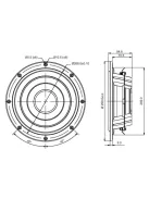 SB Acoustics SW26DBAC76-4  10 subwoofer, alu membrán, neodymium - Hangfal/Hangfalépítés/Hangsz