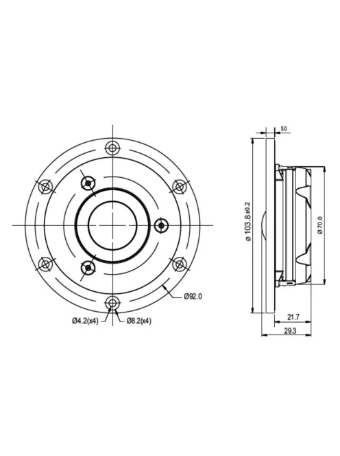SB Acoustics Satori TW29DN-4, 4 Ohm selyem dóm, neodímium, ezüst
