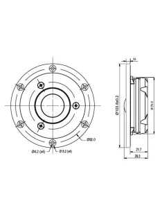   SB Acoustics Satori TW29DN-B-4, 4 Ohm selyem dóm, neodímium, fekete