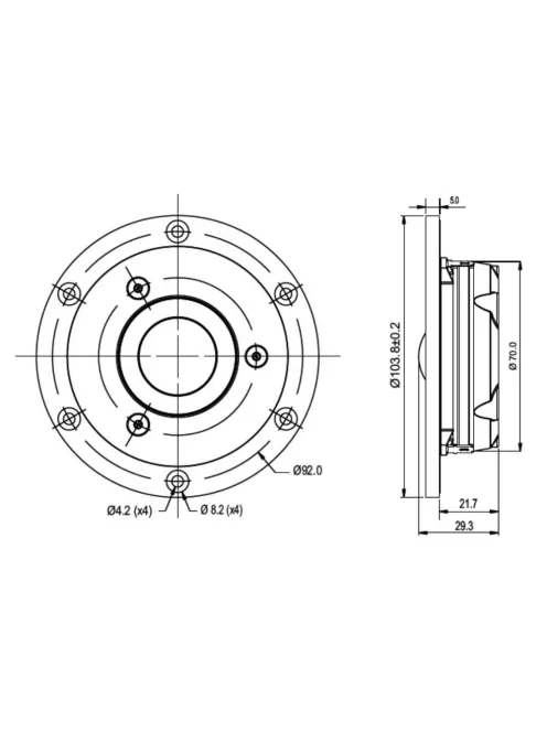 SB Acoustics Satori TW29DN-B-4, 4 Ohm selyem dóm, neodímium, fekete