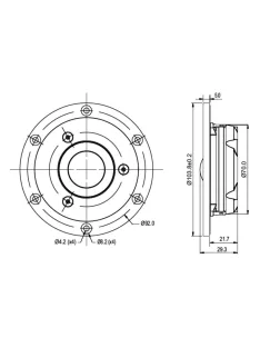   SB Acoustics Satori TW29DN-B-8, 8 Ohm selyem dóm, neodímium, fekete