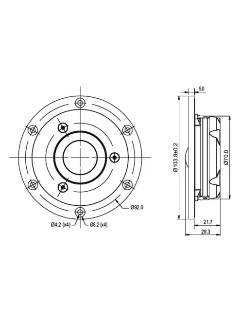 SB Acoustics Satori TW29DN-B-8, 8 Ohm selyem dóm, neodímium, fekete