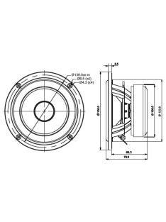 SB Acoustics SB15NRX2C30-8, 8 Ohm 5” mély-közép sugárzó - Hangfal/Hangfalépítés/Hangszóró/Mélyk