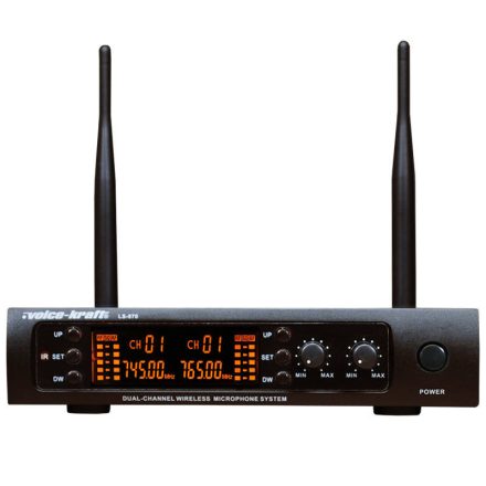 LS-970 UHF zsebadós mikrofon szett 2 db csíptetős mikrofonnal - Vezeték nélkül/Vezeték nélküli 