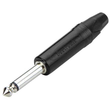 SP2X-B mono 6,3 Jack dugó (fekete) - Kábel, csatl./Csatlakozó/Jack 6,3mm csatlakozó