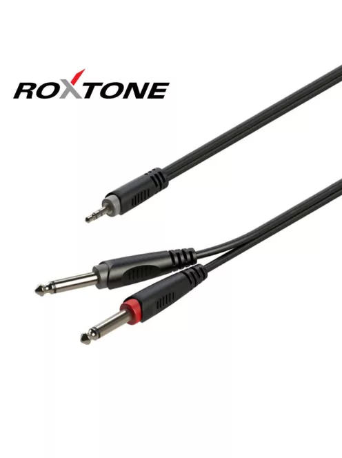 Roxtone RAYC130L6 3,5 sztereó Jack - 2x6,3 monó Jack kábel, 6m