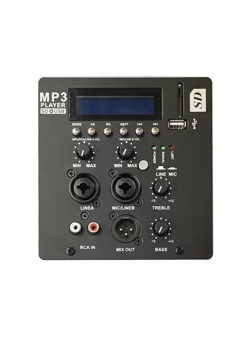 YAC-12A Bi-Amp Aktív hangfal 400/700W, 12" + Bluetooth, + MP3, SD