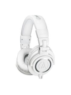 Audio-Technica ATH-M50xWH, preciziós zárt stúdiófejhallgató, összecsukható, 3db lecsatolható ká
