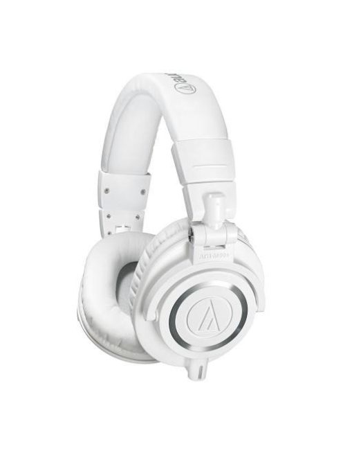 Audio-Technica ATH-M50xWH, preciziós zárt stúdiófejhallgató, összecsukható, 3db lecsatolható ká