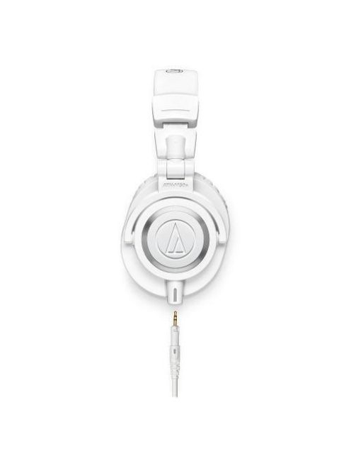 Audio-Technica ATH-M50xWH, preciziós zárt stúdiófejhallgató, összecsukható, 3db lecsatolható ká