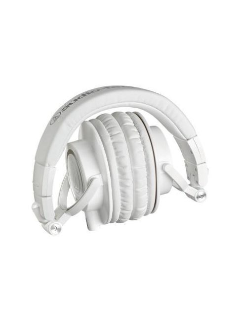 Audio-Technica ATH-M50xWH, preciziós zárt stúdiófejhallgató, összecsukható, 3db lecsatolható ká