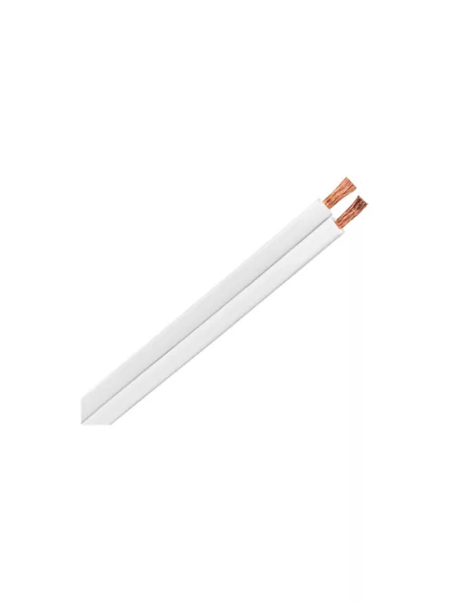 Audtek FBC-250 16 AWG / 1,5 mm2 OFC fehér lapos sodrott hangfalkábel