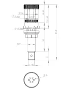 Dayton Audio BPP-G Premium szorítós banánaljzat pár, M9