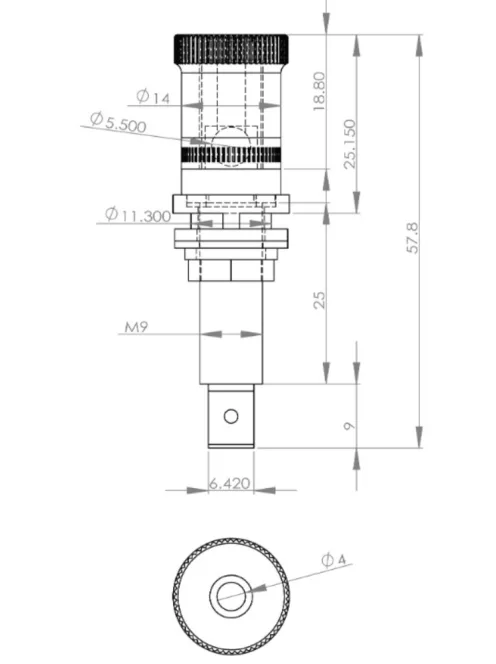 Dayton Audio BPP-G Premium szorítós banánaljzat pár, M9