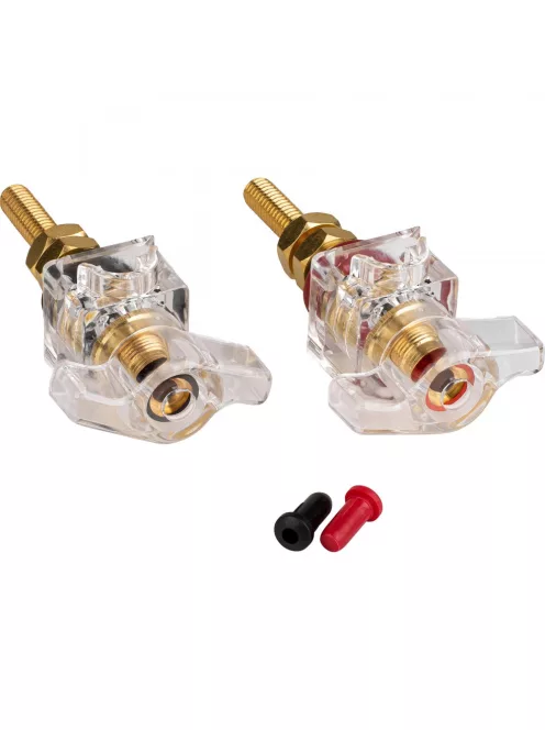 BPWK-G | Winged Knob Insulated Binding Post | Banana Jack | Pair Gold