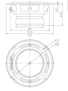 Dayton Audio DA135-8 5-1/4" Alumínium mélysugárzó, mélyközép