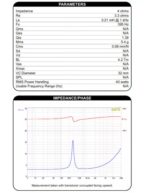 DAEX32EP-4 Thruster 32mm Exciter Speaker 40W 4 Ohm