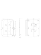 DBPP-BK Double Binding Post Plate Black Anodized