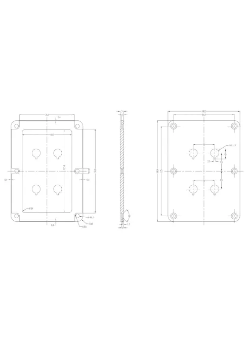 DBPP-BK Double Binding Post Plate Black Anodized