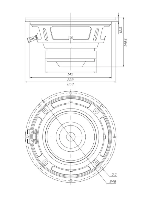 DCS255-4 10" Classic Subwoofer 4 Ohm