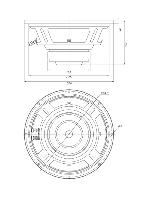 DCS305-4 12" Classic Subwoofer 4 Ohm