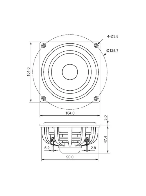 DMA105-8 4" Aluminum Cone Full-Range Driver
