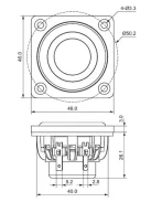 DMA45-4 1-1/2"  Aluminum Cone Full-Range Driver