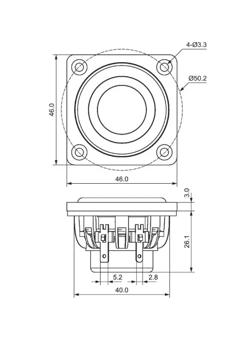 DMA45-4 1-1/2"  Aluminum Cone Full-Range Driver