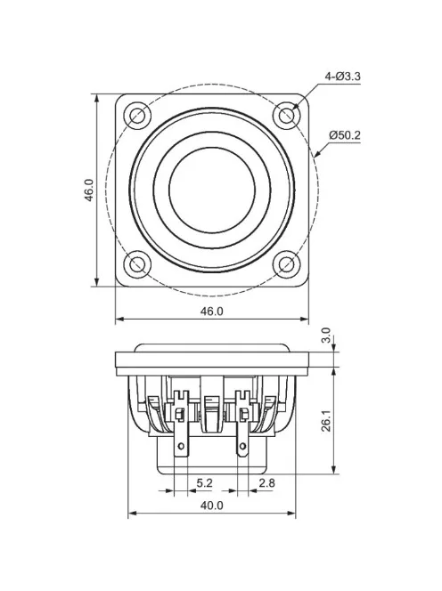 DMA45-8 1-1/2"  Aluminum Cone Full-Range Driver