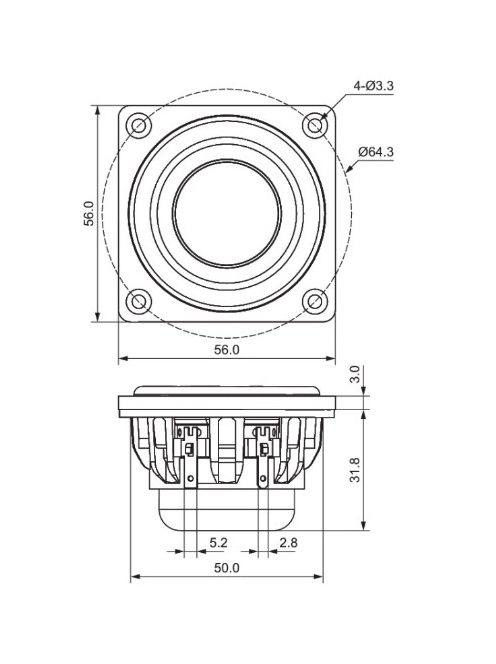 DMA58-8 2"  Aluminum Cone Full-Range Driver