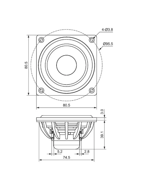 DMA80-4 3" Aluminum Cone Full-Range Driver