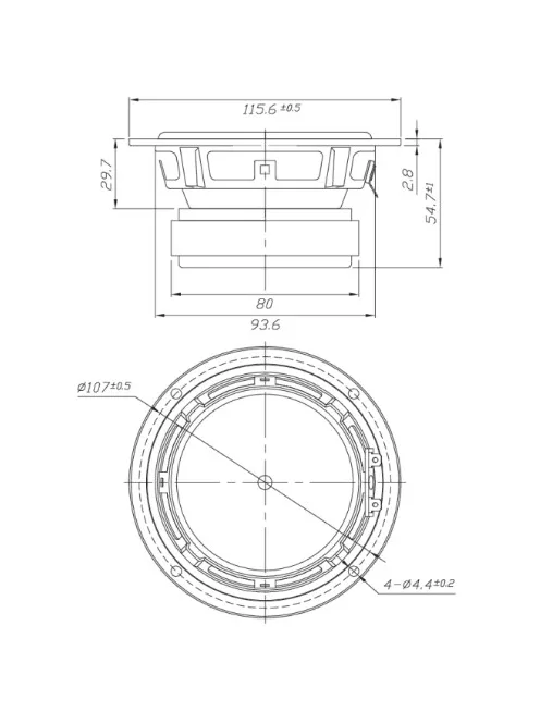 DS115-8 4" Designer Series Woofer Speaker