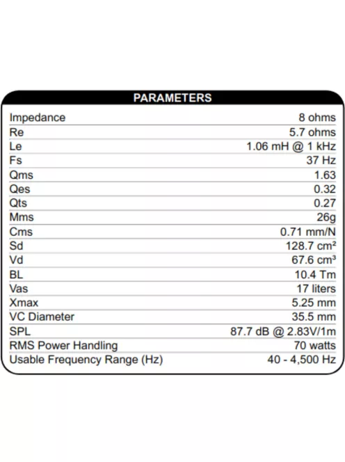 Dayton Audio DS175-8 6-1/2" Designer Series mélysugárzó