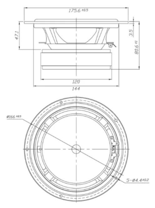 Dayton Audio DS175-8 6-1/2" Designer Series mélysugárzó