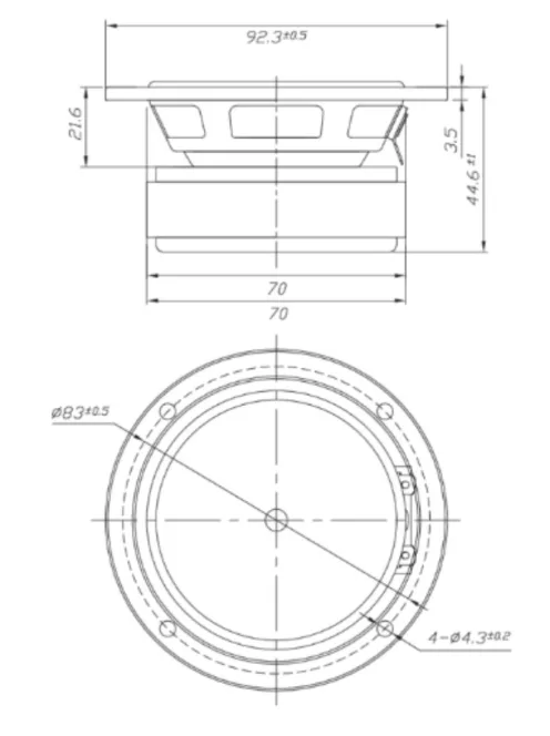 Dayton Audio DS90-8 3" Designer Series szélessávú hangszóró 8 Ohm