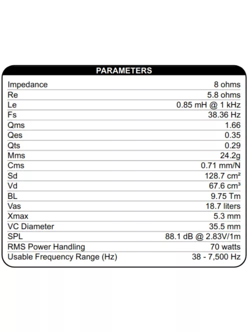Dayton Audio DSA175-8 6-1/2" Designer Series aluminum mélyközép sugárzó