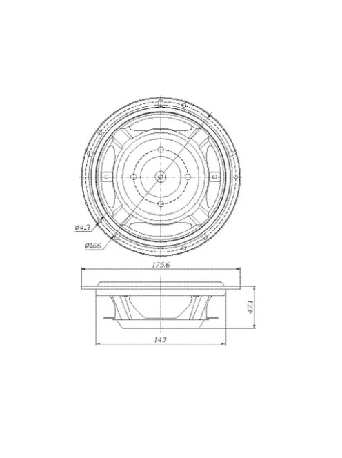 DSA175-PR 6-1/2" Designer Series Aluminum Cone Passive Radiator