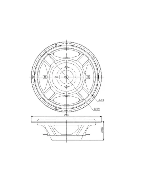 DSA215-PR 8" Designer Series Aluminum Cone Passive Radiator
