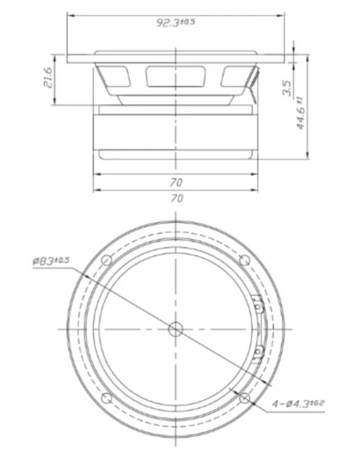 Dayton Audio DSA90-8 3" Designer Series Alu szélessávú hangszóró 8 Ohm
