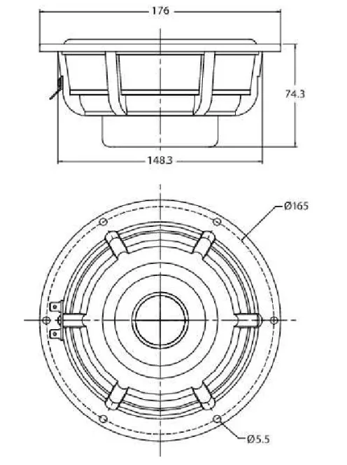 ES180TiA-8 7" Esoteric Series Woofer 8 Ohm