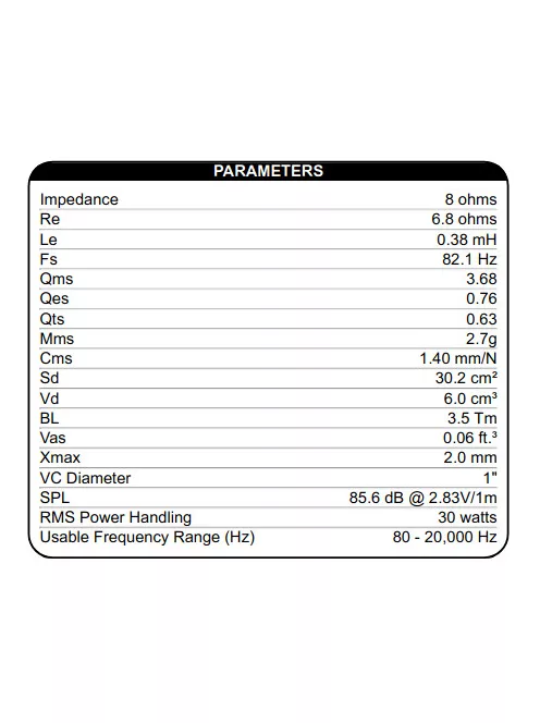 PC83-8 3" Full-Range Poly Cone Driver