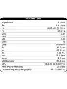 Dayton Audio PS180-8 6-1/2" neodímium szélessávú hangszóró