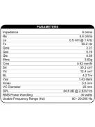 Dayton Audio RS100-8 4" Reference szélessávú hangszóró 8 Ohm, fekete alu.