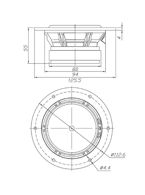 Dayton Audio RS125P-8 5" Reference Paper Midwoofer 8 Ohm