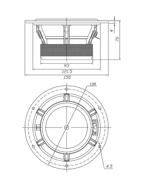 Dayton Audio RS150-4 6" Reference Woofer 4 Ohm
