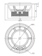 Dayton Audio RS180-4 7" Reference Woofer 4 Ohm. Black alu. cone