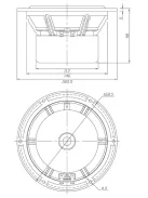Dayton Audio RS180S-8 7" Reference Shielded Woofer 8 Ohm. Black alu. cone